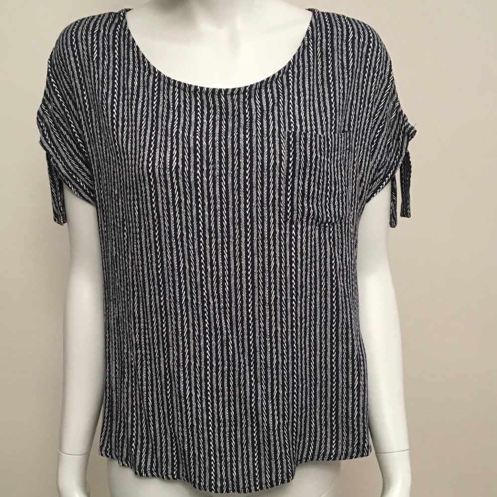 Papaya Button Back Scoop Neck Top